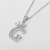 Wholesale Ladies Necklace Copper Inlaid Zircon Alloy Pendant With English Letter Microinlay Style