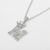 Wholesale Ladies Necklace Copper Inlaid Zircon Alloy Pendant With English Letter Microinlay Style