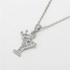Wholesale Ladies Necklace Copper Inlaid Zircon Alloy Pendant With English Letter Microinlay Style
