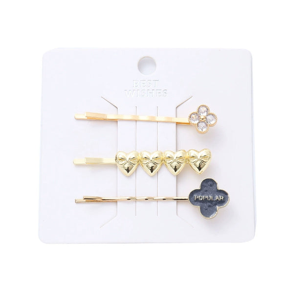 Wholesale Ladies Plastic Resin Retro Butterfly Love Hairpin With Cute Design And Manual Processing