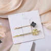 Wholesale Ladies Plastic Resin Retro Butterfly Love Hairpin With Cute Design And Manual Processing