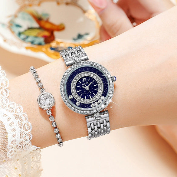 Wholesale Ladies Quartz Watch With Spiral Crown Alloy Case And Strap Stainless Steel Clasp Mineral Strengthened Glass Mirror Round Dial Printed Logo Waterproof