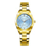 Wholesale Ladies Quartz Waterproof Watch With Alloy Case And Strap Round Dial Mineral Reinforced Glass Mirror Single Folding Buckle Stainless Steel Buckle College Style
