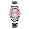 Wholesale Ladies Quartz Waterproof Watch With Alloy Case And Strap Round Dial Mineral Reinforced Glass Mirror Single Folding Buckle Stainless Steel Buckle College Style