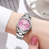 Wholesale Ladies Quartz Waterproof Watch With Alloy Case And Strap Round Dial Mineral Reinforced Glass Mirror Single Folding Buckle Stainless Steel Buckle College Style