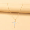 Wholesale Ladies Retro Virgin Mary Cross Pendant Necklace With Alloy Material And Electroplating Treatment In Geometric Style