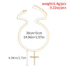 Wholesale Ladies Retro Virgin Mary Cross Pendant Necklace With Alloy Material And Electroplating Treatment In Geometric Style