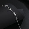 Wholesale Ladies S925 Silver Minimalist Love Bracelet With Letters Numbers Text Electroplated