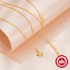 Wholesale Ladies S925 Sterling Silver Classic Star Stacked Wear Necklace With Geometric Pattern And Electroplating O Chain