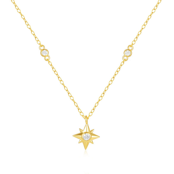 Wholesale Ladies S925 Sterling Silver Classic Star Stacked Wear Necklace With Geometric Pattern And Electroplating O Chain
