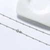 Wholesale Ladies S925 Sterling Silver Side Beaded Chain Necklace With Geometric Pattern Pendant And Electroplating Treatment