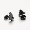 Wholesale Ladies Simple Stainless Steel Electroplated Christmas Tree Earrings