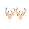 Wholesale Ladies Simple Stainless Steel Electroplated Christmas Tree Earrings