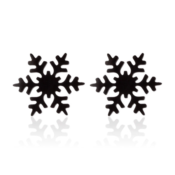 Wholesale Ladies Simple Stainless Steel Electroplated Christmas Tree Earrings