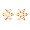 Wholesale Ladies Simple Stainless Steel Electroplated Christmas Tree Earrings