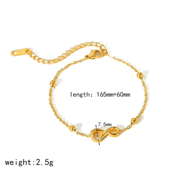 Wholesale Ladies Stainless Steel And 18K Gold Bracelet With Diamond Inlay And Delicate Style
