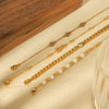 Wholesale Ladies Stainless Steel And 18K Gold Bracelet With Diamond Inlay And Delicate Style