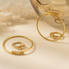 Wholesale Ladies Stainless Steel And Titanium Steel Electroplated 18K Gold Cable Fashion Bracelet With Personality Style