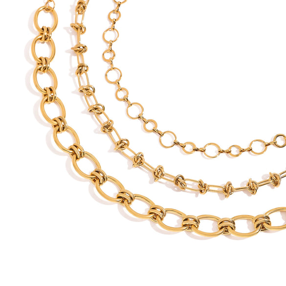 Wholesale Ladies Stainless Steel And Titanium Steel Handmade Electroplated Necklace