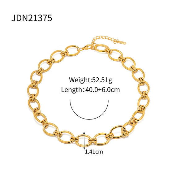 Wholesale Ladies Stainless Steel And Titanium Steel Handmade Electroplated Necklace