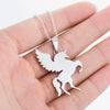 Wholesale Ladies Stainless Steel Animal Pendant Ochain Necklace With Electroplating