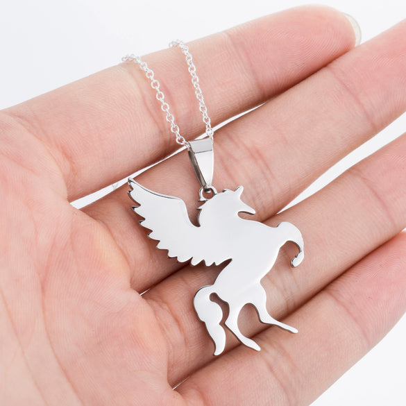 Wholesale Ladies Stainless Steel Animal Pendant Ochain Necklace With Electroplating