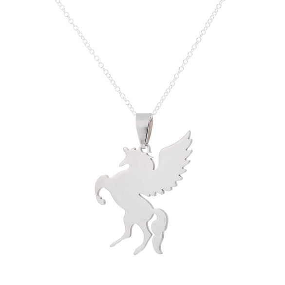 Wholesale Ladies Stainless Steel Animal Pendant Ochain Necklace With Electroplating