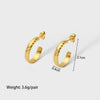 Wholesale Ladies Stainless Steel Earrings With Geometric Design And Electroplating Treatment French Retro Style