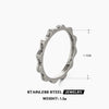 Wholesale Ladies Stainless Steel Geometric Hip Hop Style Ring With Electroplating Treatment