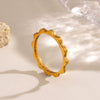 Wholesale Ladies Stainless Steel Geometric Hip Hop Style Ring With Electroplating Treatment