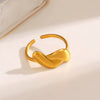 Wholesale Ladies Stainless Steel Geometric Irregular Shaped Hip Hop Ring With Electroplating