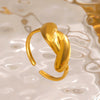 Wholesale Ladies Stainless Steel Geometric Irregular Shaped Hip Hop Ring With Electroplating