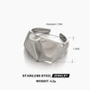 Wholesale Ladies Stainless Steel Geometric Irregular Shaped Ring With Bright Polished And Electroplating Treatment