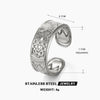 Wholesale Ladies Stainless Steel Geometric Open Ring With Electroplating Hip Hop Bohemian Style
