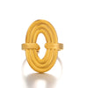 Wholesale Ladies Stainless Steel Geometric Oval Ring 18K Gold Plated