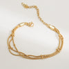 Wholesale Ladies Stainless Steel Geometric Style Gold Bead Bracelet Jewelry With Electroplating