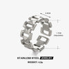 Wholesale Ladies Stainless Steel Geometric Style Ring With 18K Gold Plated Electroplating Treatment