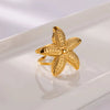 Wholesale Ladies Stainless Steel Heart Shape Electroplated Lip Ring And Conch Ring With Personality Design
