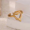Wholesale Ladies Stainless Steel Heart Shape Electroplated Lip Ring And Conch Ring With Personality Design