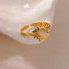 Wholesale Ladies Stainless Steel Heart Shape Electroplated Lip Ring And Conch Ring With Personality Design