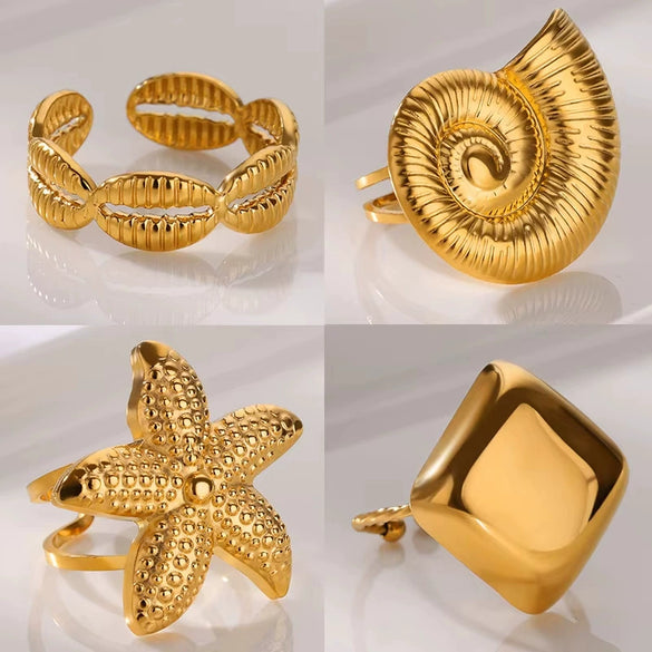 Wholesale Ladies Stainless Steel Heart Shape Electroplated Lip Ring And Conch Ring With Personality Design