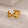 Wholesale Ladies Stainless Steel Heart Shape Electroplated Lip Ring And Conch Ring With Personality Design