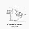 Wholesale Ladies Stainless Steel Heart Shape Electroplated Love Ring