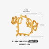 Wholesale Ladies Stainless Steel Heart Shape Electroplated Love Ring
