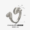 Wholesale Ladies Stainless Steel Heart Shaped Ring With 18K Gold Plated Electroplating Treatment