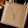 Wholesale Ladies Stainless Steel Heartshaped Pendant Necklace With Electroplating Process And Vintage Design