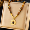 Wholesale Ladies Stainless Steel Heartshaped Pendant Necklace With Electroplating Process And Vintage Design