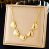 Wholesale Ladies Stainless Steel Heartshaped Pendant Necklace With Electroplating Process And Vintage Design