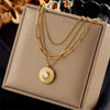 Wholesale Ladies Stainless Steel Heartshaped Pendant Necklace With Electroplating Process And Vintage Design