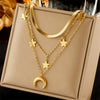 Wholesale Ladies Stainless Steel Heartshaped Pendant Necklace With Electroplating Process And Vintage Design